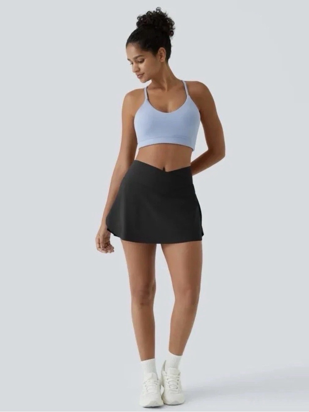 Halara Everyday SoftlyZero Airy Crossover 2-In-1 Side Pocket Tennis Skirt